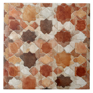 Luxury Vintage Moroccan Zellige Terracotta Sand