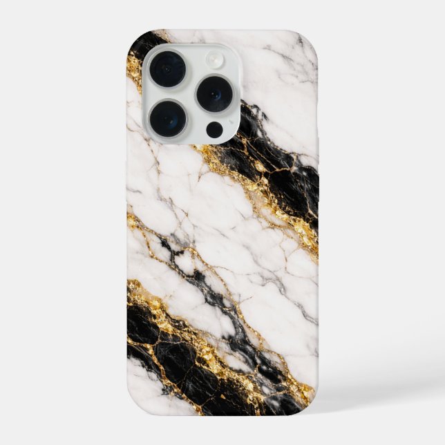 Luxury White Marble Gold Vein Phone Case (Verso)