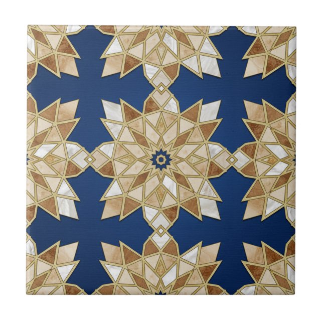 Luxury Zellige Moroccan Mosaic Seamless Pattern  (Frente)