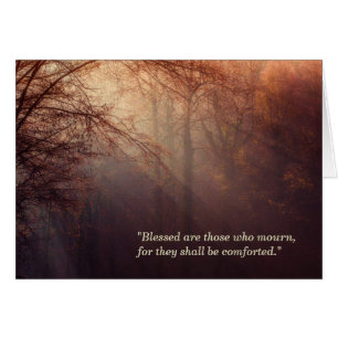 Luz através do Cartão de condolências do cristão