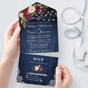 Luz Azul-Floral De Casamento Russo