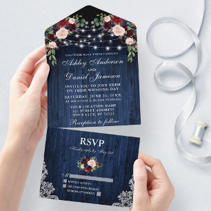 Luz Azul-Floral De Casamento Russo