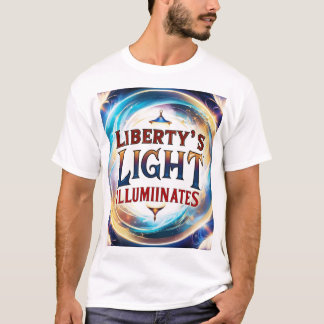 "Luz da Liberdade Ilumina" Design de camiseta