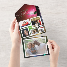 Luz de giro adicione seu cartão de feriado de foto