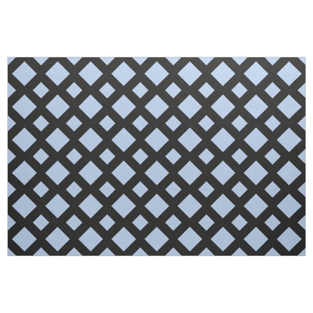 Luz - diamantes azuis no tecido geométrico preto (Fat Quarter)