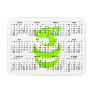 Luz do calendário - ímã do prêmio do dragão v