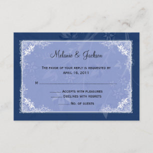 Luz do marinho - redemoinhos florais azuis RSVP