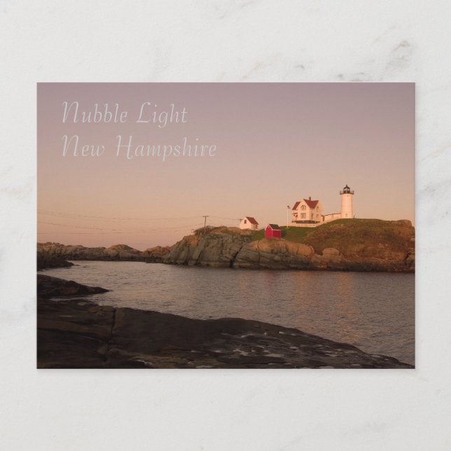Luz do Nubble, cartão de York,    Maine (Frente)