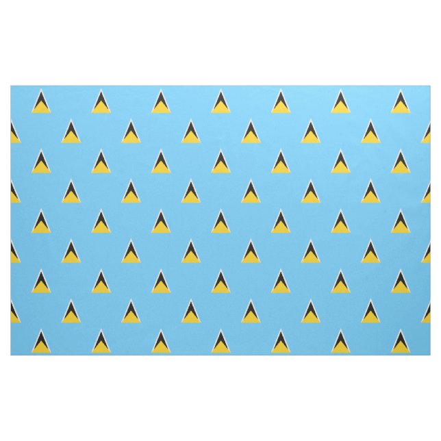 Luz do tecido da bandeira de St Lucia - azul (Fat Quarter)