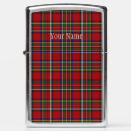 Luz do Zippo Design de Xadrez Vermelho
