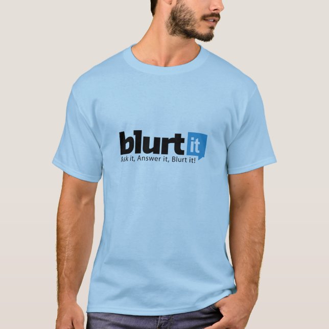Luz dos homens - camisa básica azul de T (Frente)