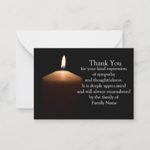 Luz Escura Após Funeral Obrigado Cartões