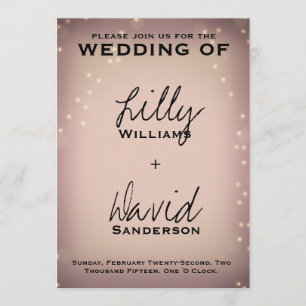 Luz Escura - Convite Personalizável de Casamento