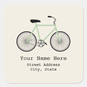 Luz - etiqueta verde do endereço da bicicleta