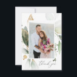 Luz Eucalipto Brilho e Cartões de agradecimentos D<br><div class="desc">Envie seus convidados (casamento,  aniversário,  festa),  entrevistador ou obrigados pessoais com esses cartões Light Eucalyptus Glow e Dourado Floral. Inclui uma opção para uma mensagem pré-escrita que pode ser alterada ou excluída. Recursos pintados manualmente folhas de eucalipto.</div>