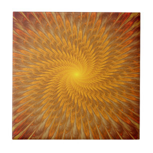 Luz Fractal Abstrato Brilhante Ouro - Lindo