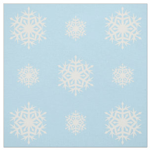 Luz modelada floco de neve - tecido azul