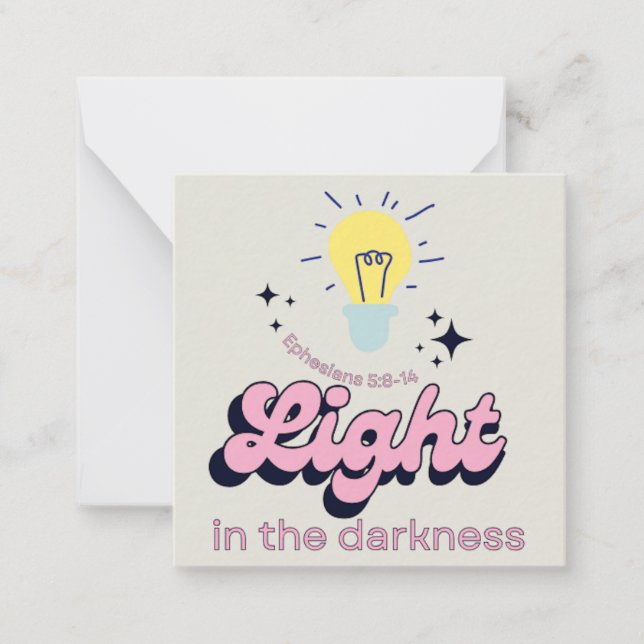 Luz no Cartão Escuro/Cartão de Encorajamento (Frente)