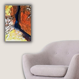 Luz no final de uma caverna na Poster da praia