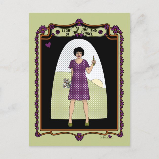 Luz No Final Do Cartão Postal Do Túnel_A_ (Frente)