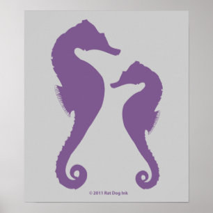 Luz - poster roxo dos cavalos marinhos