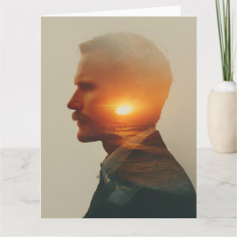 Luz Serena do Oceano: Cartão de Simpatia em Aquare