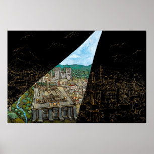 Luz sobre o templo, poster de Kis-Lev de Jonathan