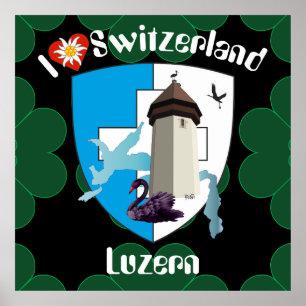 Luzern Suíça Switzerland poster