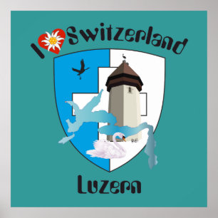 Luzern Suíça Switzerland poster