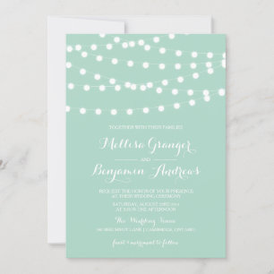 Luzes brancas de fada  Convite Para Casamento De C