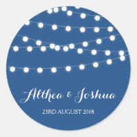 Luzes brancas de fada | Etiquetas de Casamento Azu