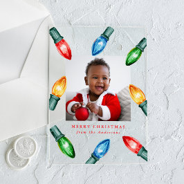 Luzes Coloridas de Natal Foto de Férias em Acrílic