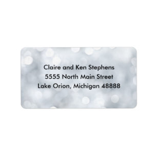Luzes com brilho na neve - Etiquetas de endereço