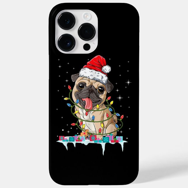 Luzes da Árvore de Natal Pug Presentes de Natal do (Verso)