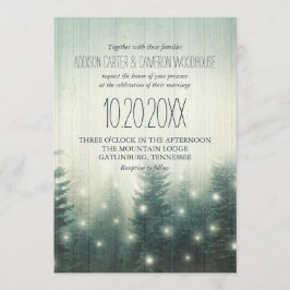 Luzes da floresta | Convite de casamento russo
