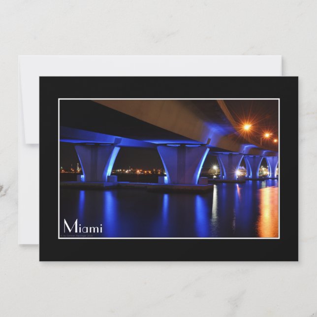 Luzes da noite em Miami - convite (Frente)