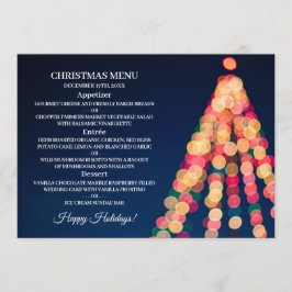 Luzes de árvore Bokeh, Menu de Natal