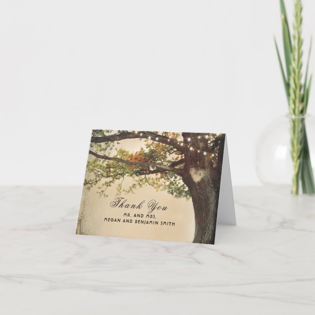 Luzes de Árvore de Outono Rústico Agradecimento de (Frente)