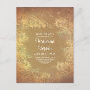 Luzes de árvore romântica salvam cartões postais d