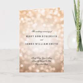 Luzes de brilho de cobre do Programa Casamento