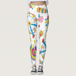 Luzes de Carnaval: Leggings Estampa Roda Gigante