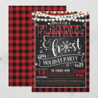 Luzes de convite do Feriado Flannel e Frost
