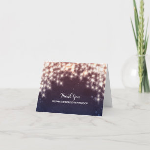 Luzes de Corda Agradecimento de Casamento Azul Mar