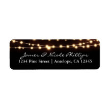 Luzes de Corda Amber Glow Etiquetas de Endereço El