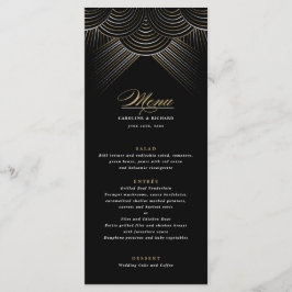 Luzes de Corda Art Déco Ouro Preto Menu Plano