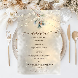 Luzes de Corda com Pinhas para Casamento de Invern