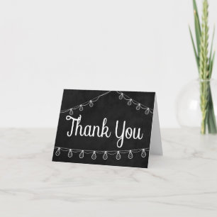 Luzes de Corda com Quadro Negro de Agradecimento P