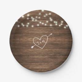 Luzes de Corda Country Rústico Prato de Papel Casa