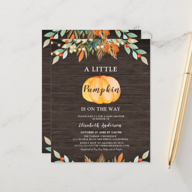 Luzes de Corda de Abóbora Rústica de Orçamento par (Frente/Verso In Situ)