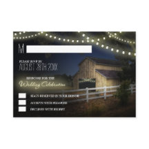 Luzes de Corda de Fazenda Cartões de Resposta para